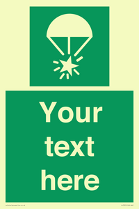 Custom sign safe condition Rocket parachute flare